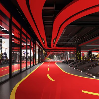 健身房，健身俱乐部，健身房，工业风健身房