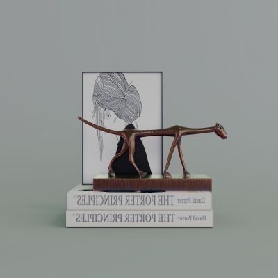 现代卡通恐龙雕像摆件