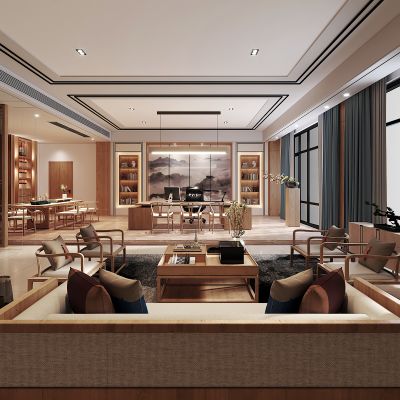 新中式老总办公室