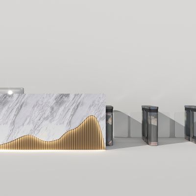 现代售楼部酒店服务台接待台