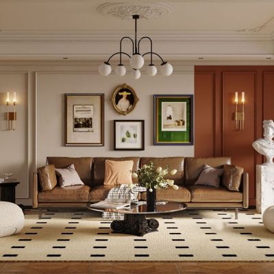 法式复古别墅客厅