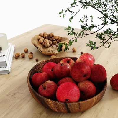 苹果 果盘 核桃