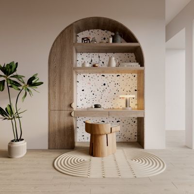 侘寂，书房，书柜