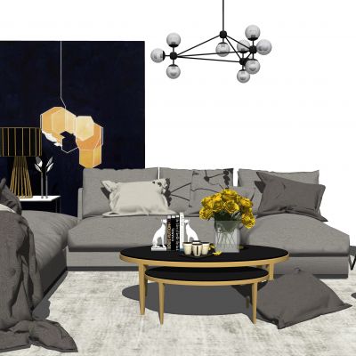 客厅沙发场景组合