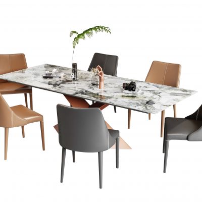 现代餐桌椅组合