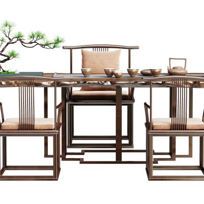 新中式茶桌椅组合