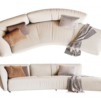 现代多人沙发  异型沙发