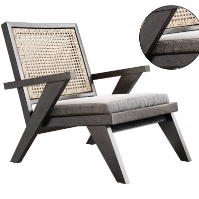 北欧藤编休闲椅