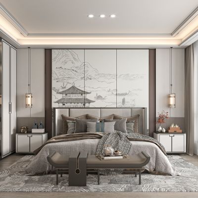 新中式卧室