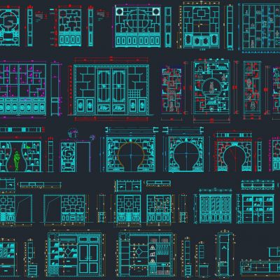 博古架设计图纸cad素材