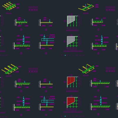 吊顶天花设计图cad素材