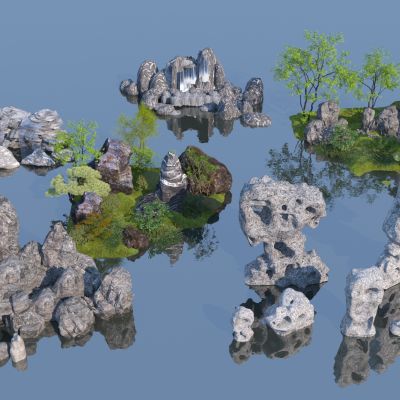 现代石头假山