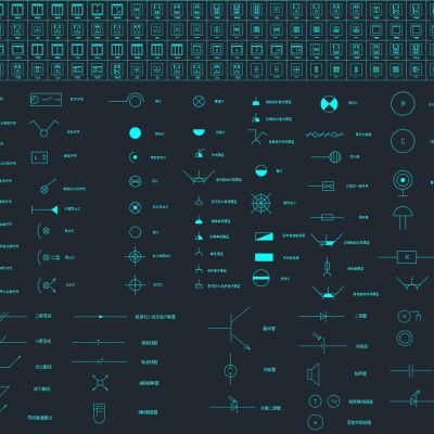开关插座图cad素材