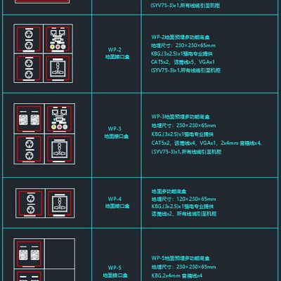 会议音响灯光器材cad素材