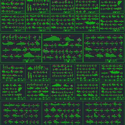 石材线条线型cad素材