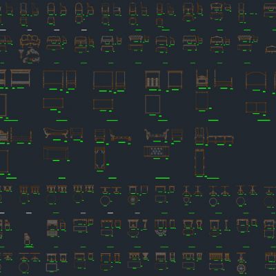 欧式古典家具设计cad素材