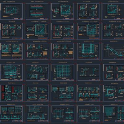 吊顶装修图cad素材