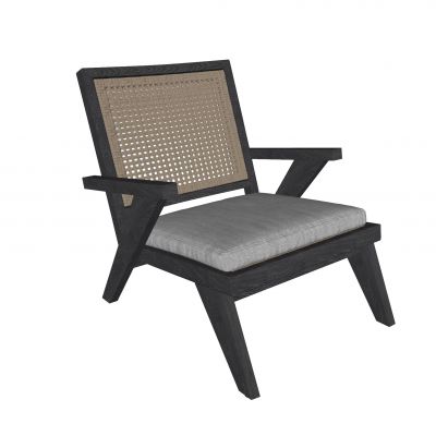 北欧藤编休闲椅