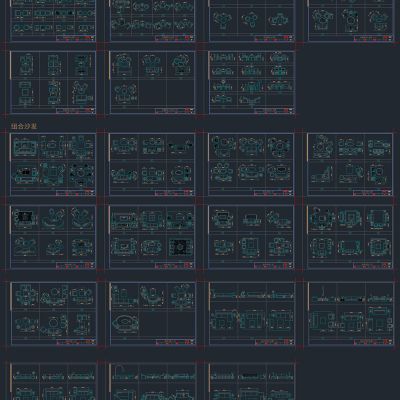 酒店会所住宅装修图cad素材