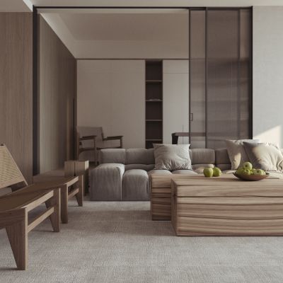 现代简约大平层客餐厅