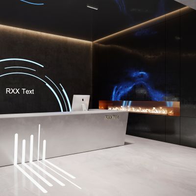 科技公司接待厅前台