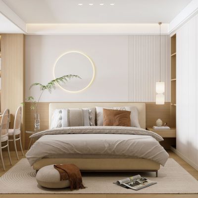 北欧原木风卧室