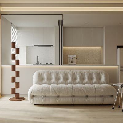 现代原木色客餐厅