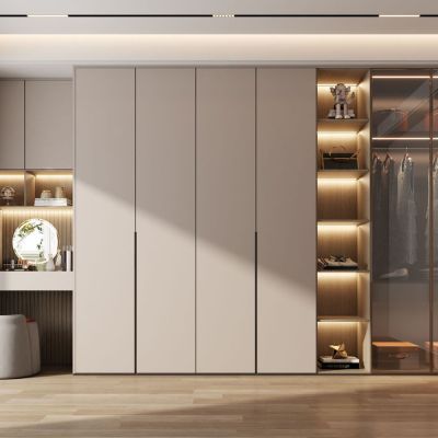 现代衣柜梳妆台组合