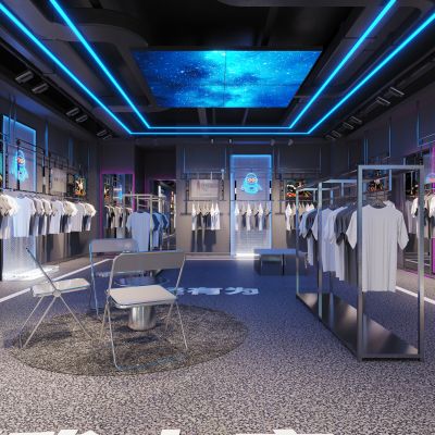 工业风潮流服装鞋店