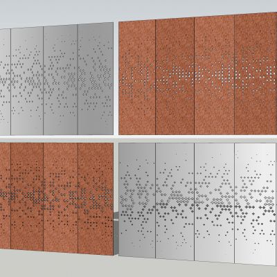 工业风景墙 镂空板 建筑外立面 穿孔铝板 幕墙铝板