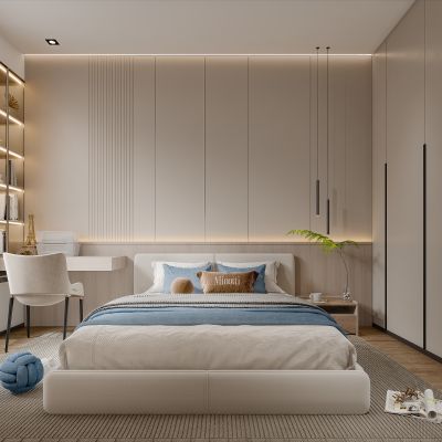 现代简约轻奢卧室