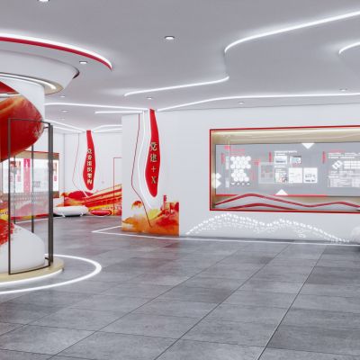 现代风格红色党建馆文教展厅