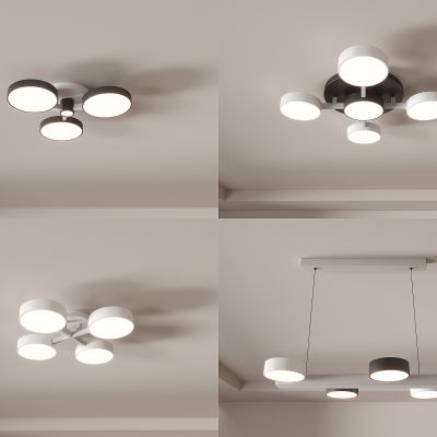 现代简约吊灯 客厅灯 卧室灯 时尚极简风 圆形组合吊灯