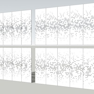 现代风格景墙围墙 镂空板 镂空景墙 