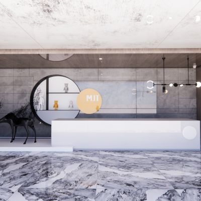 现代公司前台su模型