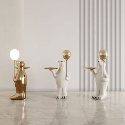 现代熊雕塑摆件