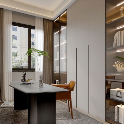 现代简约轻奢书房