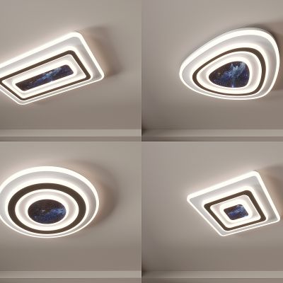 现代  简约大气  轻奢  大厅主灯  卧室吸顶灯 3d模型组合