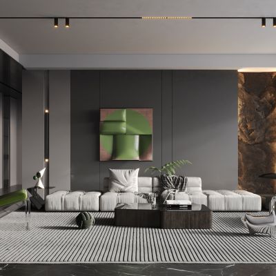 现代高级灰客厅