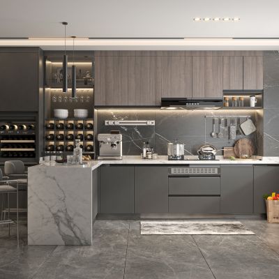 现代开放式厨房