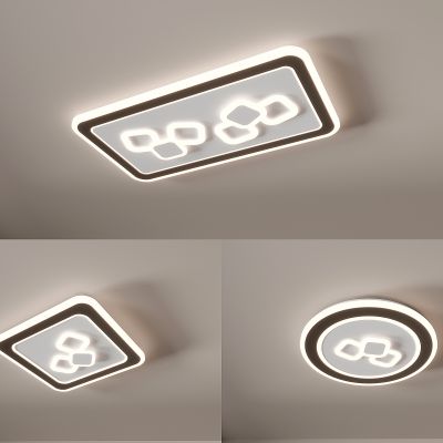 客厅灯  现代  简约大气  创意大灯 超薄灯 3d模型组合