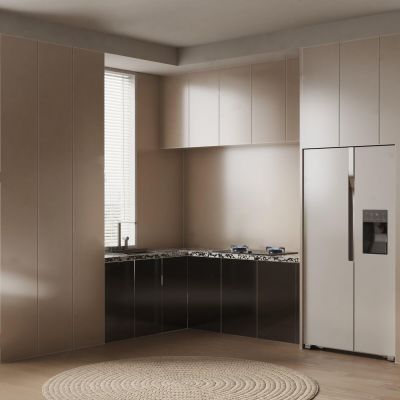 厨房橱柜 厨具 煤气灶 洗手台 冰箱