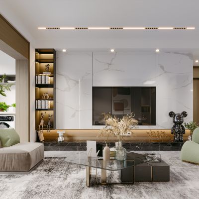 现代简约轻奢客厅