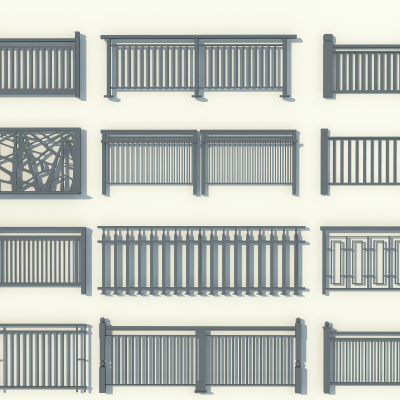 现代阳台栏杆 景观栏杆