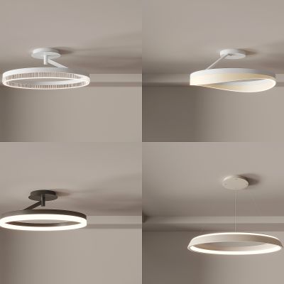 现代简约 大气吊灯   客厅 餐厅 书房 卧室灯  创意圆环 北欧灯组合