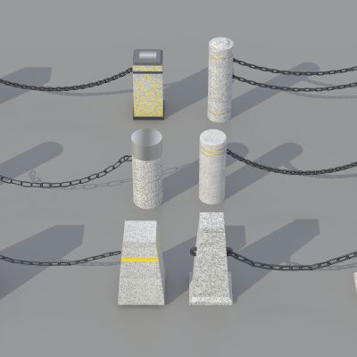 现代车挡石柱 石墩子