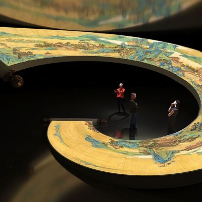 新中式文化展厅_卷轴_国画