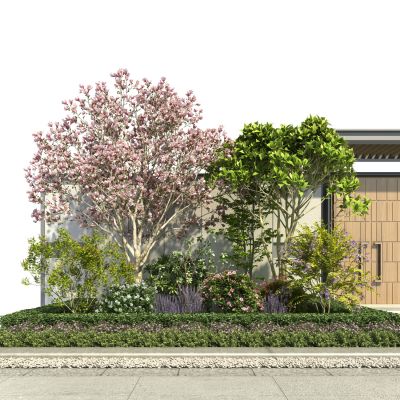 现代景观植物堆