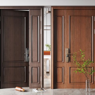 新中式入户门  子母门