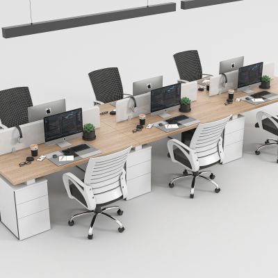 现代办公桌椅组合